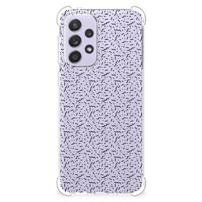 Samsung Galaxy A33 Doorzichtige Silicone Hoesje Stripes Dots Samsung Galaxy A33 Doorzichtige Silicone Hoesje Stripes Dots