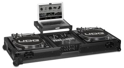 UDG UDG Ultimate Flight Case Set Multi Turntable Battle & 10"/12" Mixer Blk Plus (Laptop Shelf&Wheels)