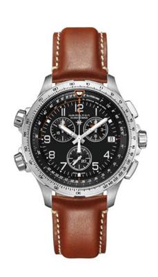 Horlogeband Hamilton H0017791253501 / H600779100 / H690779100 / Khaki Aviation Leder Bruin 22mm