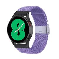 By Qubix - Compatible met Garmin Forerunner 255 - Braided nylon bandje - Paars - Compatible Garmin bandje - Bandbreedte: 22mm - thumbnail