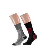 Xtreme wandelsokken - set van 4 zwart/rood - thumbnail
