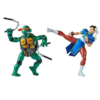 Teenage Mutant Ninja Turtles & Street Fighter Action Figure Double Pack - Michelangelo & Chun-Li