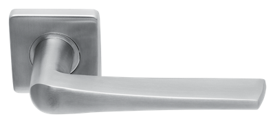 Deurklink Arcos massief op vierkant rozet geveerd Deurklink Arcos massief op vierkant rozet geveerd