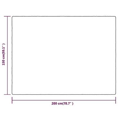 VidaXL Deken 150x200 cm polyester crèmekleurig