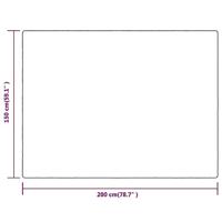 VidaXL Deken 150x200 cm polyester crèmekleurig - thumbnail
