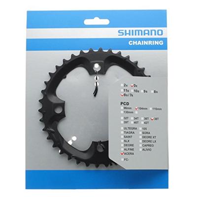 Shimano fc-m361 kettingblad 38t 104mm 7-8 speed zwart