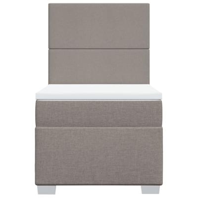 Boxspring met matras stof taupe 90x200 cm
