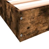 Bedframe zonder matras hout gerookt eikenkleurig 100x200 cm - thumbnail
