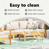 VidaXL Buitentapijt arakil groen en wit 400 × 300 cm 50% polypropyleen - thumbnail