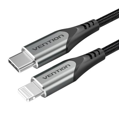 Kabel Lightning Vention TACHF Grijs 1 m (1 Stuks)