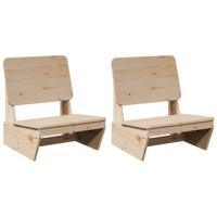 Tuinstoelen 2 st 60x64x70,5 cm massief grenenhout - thumbnail