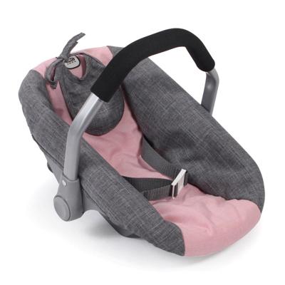 Poppen Autozitje Maxi-Cosi-stijl - Melange Grijs Roze