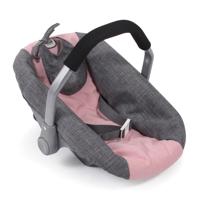 Poppen Autozitje Maxi-Cosi-stijl - Melange Grijs Roze - thumbnail