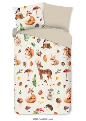 Good Morning Kinderdekbedovertrek "dieren" - Multi - (140x200/220 cm) - Katoen Flanel