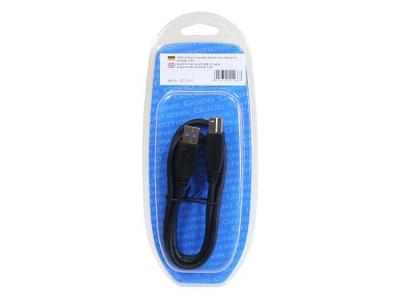 USB 3.0 aansluitkabel stekker A naar stekker B, zwart, 0,2 m, Good Connections®