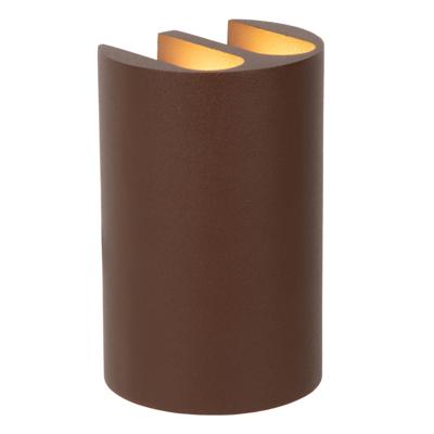 Lucide YORK - Wandspot / Wandlamp Binnen/Buiten - LED - 4x1,2W 2700K - IP54 - Roest bruin - Essential