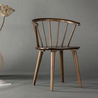 Nohr Eetkamerstoel 'Araseli' Rubberhout, kleur Mokka - thumbnail