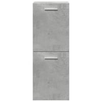 4-delige Badkamermeubelset bewerkt hout betongrijs - thumbnail