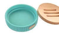 Zeepschaal DKD Home Decor 11 x 11 x 2,5 cm Cement Groen - thumbnail