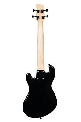 Kala Solid Body 4-String Fretted U-Bass Jet Black elektrische basgitaar met gigbag