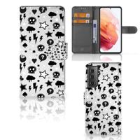 Telefoonhoesje met Naam Samsung Galaxy S21 Silver Punk - thumbnail