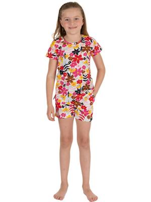 Vrolijke katoenen meisjes shortama Vrolijke katoenen meisjes shortama