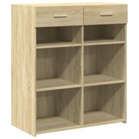 Dressoir 80x42,5x93 cm bewerkt hout sonoma eikenkleurig - thumbnail
