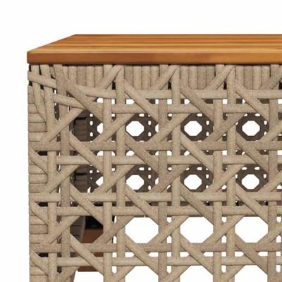 11-delige Tuinset met kussens poly rattan beige - thumbnail