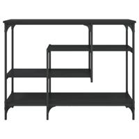 Wandtafel met schappen 100x35x75 cm zwart - thumbnail