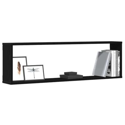 Wandrekken Kubusvormige 4 st 100x15x30 cm spaanplaat zwart Wandrekken Kubusvormige 4 st 100x15x30 cm spaanplaat zwart