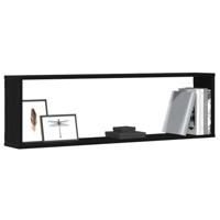 Wandrekken Kubusvormige 4 st 100x15x30 cm spaanplaat zwart - thumbnail