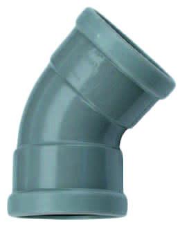 Wavin PVC Bocht 45° Manchet 125mm - Efficiënte Waterdoorstroming & Duurzaam