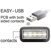 DeLOCK easy-usb-a 2.0 male > usb-a 2.0 female verlengkabel (zwart, 1 meter) - thumbnail