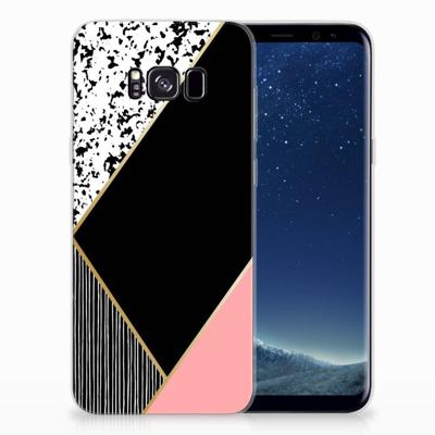 Samsung Galaxy S8 Plus | TPU Hoesje | Zwart Roze Vormen