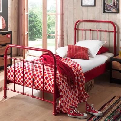 Vipack bed New York - rood - 90x200 cm