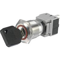 TRU COMPONENTS 704409 LAS1-BGQ-11Y/23 Sleutelschakelaar 250 V/AC 5 A 1x uit/(aan) 1 x 60 ° IP40 1 stuk(s) - thumbnail