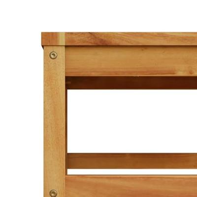 5-delige Loungeset met kussens massief acaciahout