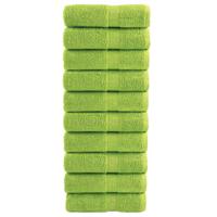 VidaXL Premium washandjes solund 10 stuks appelgroen 30x30 cm 600 g/m² - thumbnail