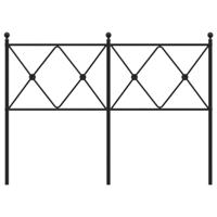 Hoofdbord 120 cm metaal zwart - thumbnail