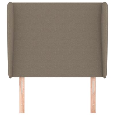 Hoofdbord met randen 103x23x78/88 cm stof taupe