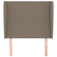Hoofdbord met randen 103x23x78/88 cm stof taupe - thumbnail