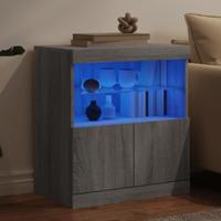 Dressoir met LED-verlichting 60x37x67 cm grijs sonoma eiken - thumbnail