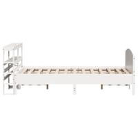 Bedframe zonder matras massief grenenhout wit 120x190 cm - thumbnail