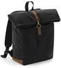 Quadra QD655 Heritage Waxed Canvas Backpack - Black - 30 x 40 x 14 cm