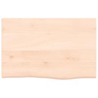 Wastafelblad 60x40x2 cm onbehandeld massief hout - thumbnail