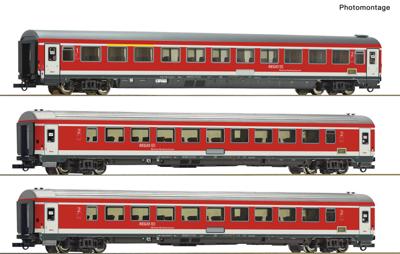 Roco 6200096 H0 3-delige set Regio München-Nürnberg-Express van de DB AG Roco 6200096 H0 3-delige set Regio München-Nürnberg-Express van de DB AG