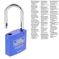 Burg Wächter 39441 Hangslot 40.00 mm Verschillend sluitend Blauw Sleutelslot - thumbnail