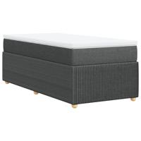 Boxspring met matras stof donkergrijs 90x190 cm - thumbnail
