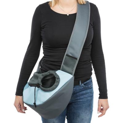 Trixie buikdrager sling draagtas lichtgrijs / lichtblauw