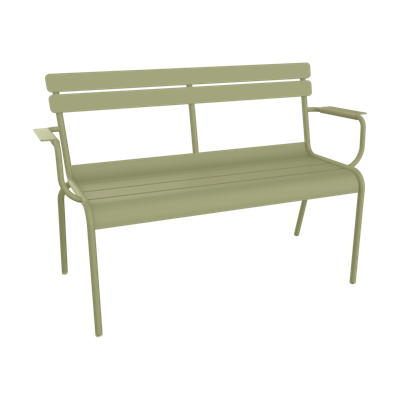 Fermob Luxembourg tuinbank met armleuning Willow Green